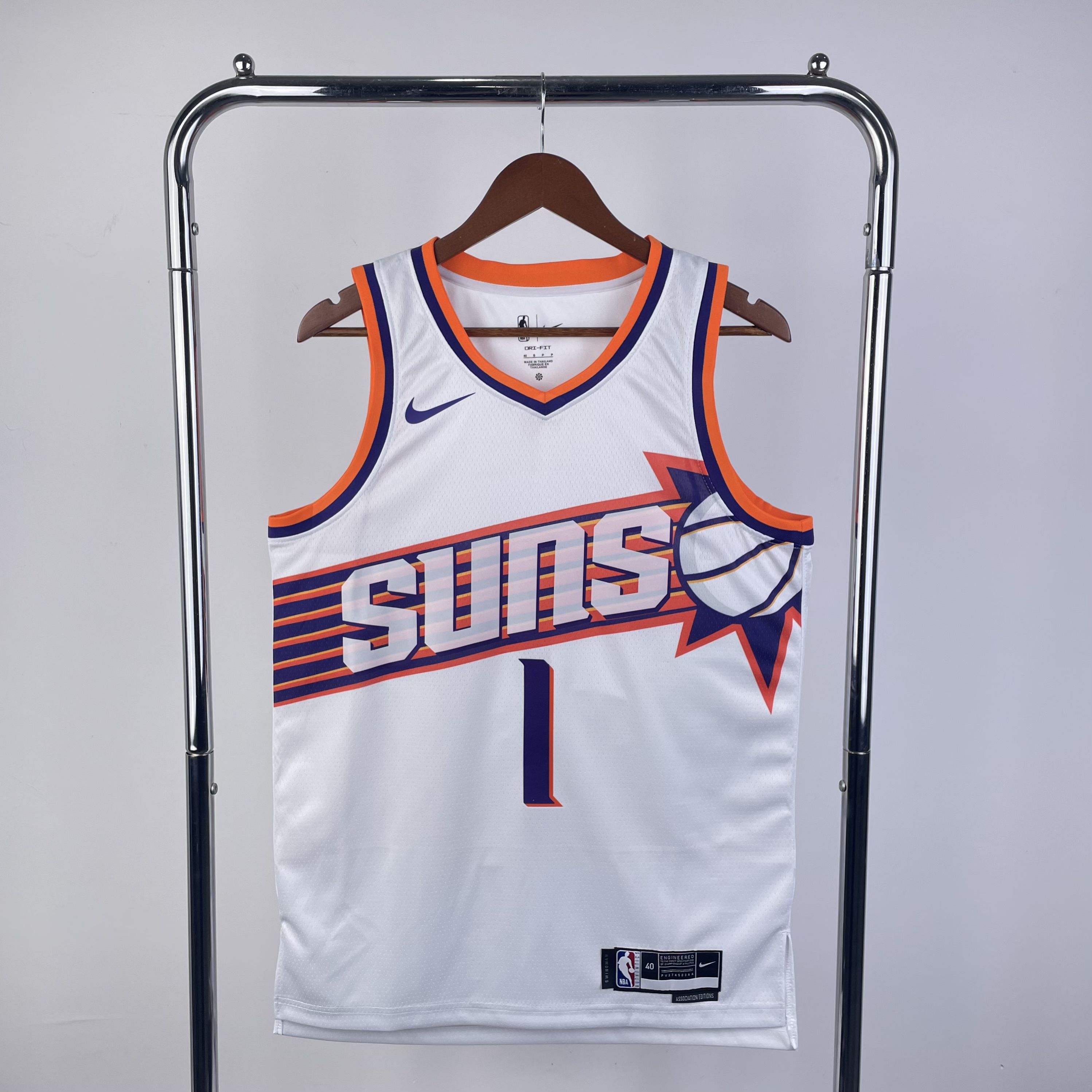 Men Phoenix Suns #1 Devin Booker White Season Nike 2024 NBA Jersey